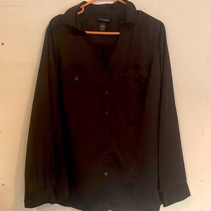 Lane Bryant satin dress shirt